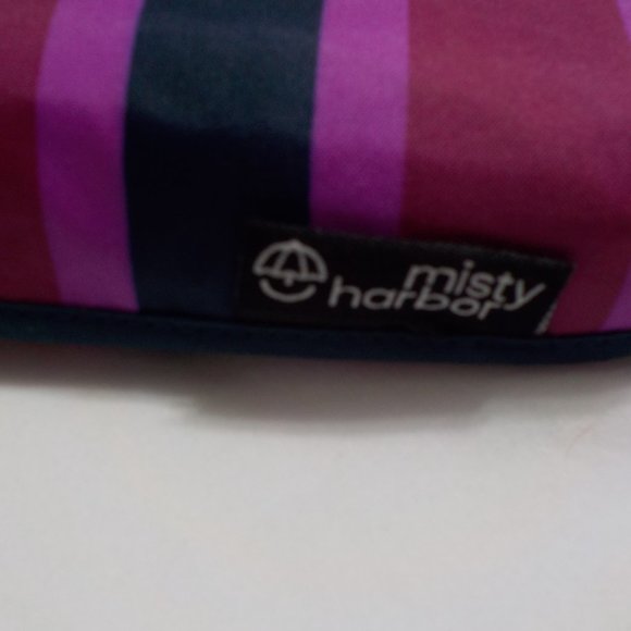 Misty Harbor Rainbow Stripe Auto Open Umbrella W/Slipcover & Hand Strap NWT - Picture 2 of 7